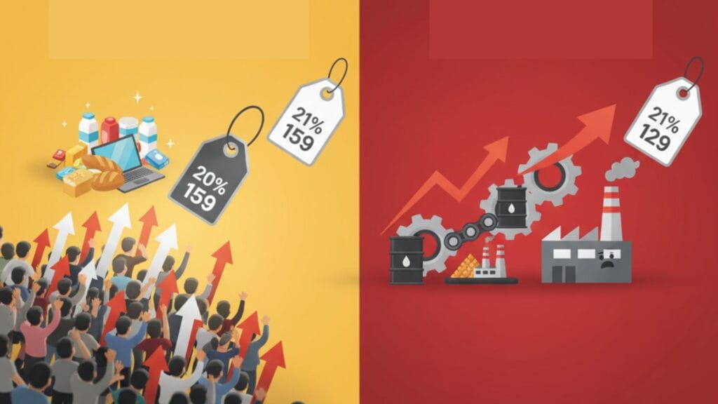 يد تحمي المدخرات باستثمارات (ذهب وأسهم) من سهم التضخم الصاعد، توضح كيفية الحماية من التضخم.